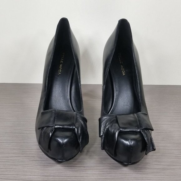 Pelle Moda High Heel Platform Pump, Black Leather, Womens Size 7.5 M - Picture 2 of 10